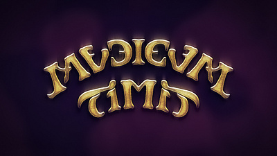 Medieval Times Ambigram ambigram design graphic design illustration lettering logo vector
