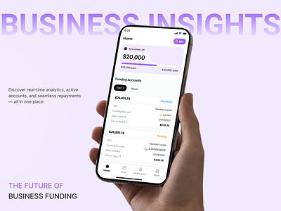 Modern Funding App UI – Smarter Finance & Investment Management account management dashboard appdesign branding finance funding app design funding funding app design funding app ui funding application funding report funds management application funds management system graphic design investment mobile funding dashboard transaction ui ux design uiuxdesign wallet