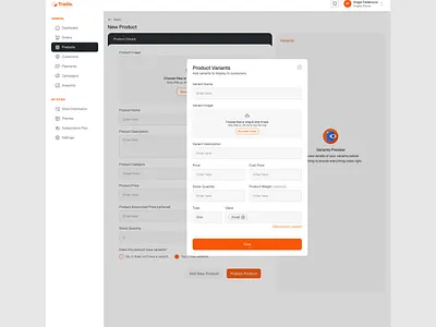 Product Variant design e commerce ui ux