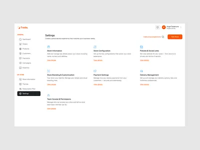 Settings Page design settings ui ux web