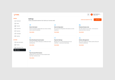 Settings Page design settings ui ux web