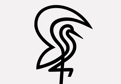 LOGO - HERON branding design graphic design heron icon identity illustration logo marks symbol ui