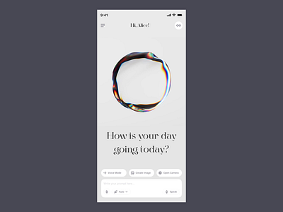 AI Assistant Home - AI Chat - Mobile 3d ai ai app ai assistant ai interaction ai mobile app akshay hooda animation app artifical intelligence best designer graphic design home india mobile motion design motion visual screen startup ui