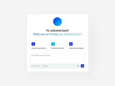 Ecogrid - Feature AI Auto Energy Saving 3d ai ai chatbot analytics animation automation card chatgpt claude clean component dashboard energy features gradient interaction motion graphics popup ui website