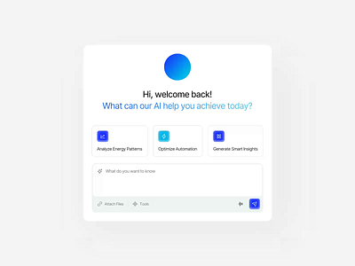 Ecogrid - Feature AI Auto Energy Saving 3d ai ai chatbot analytics animation automation card chatgpt claude clean component dashboard energy features gradient interaction motion graphics popup ui website