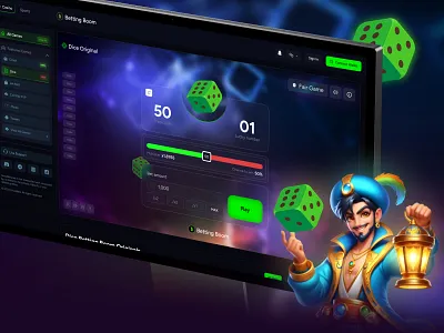 Casino Gambling - Dice betting casino casino design casino game casino interface casino website crypto dice gambling game website landing page userinterface
