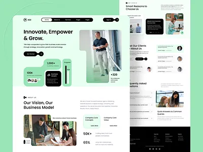 Business Agency Landing Page agencywebdesign branding businessbranding businesswebdesign clean ui creativeagencydesign design designforbusiness interior design logo modernwebdesign ui ux web design web ui website design websolutions