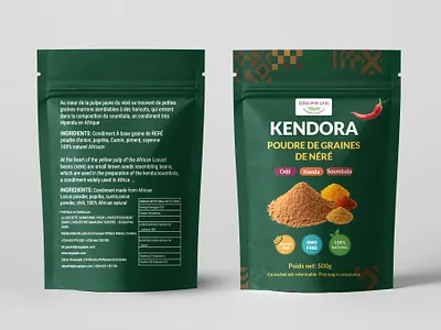 Food Packaging Design - KENDORA 3d bag design food design graphic design logo
