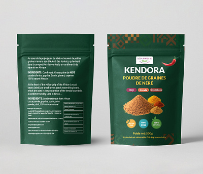 Food Packaging Design - KENDORA 3d bag design food design graphic design logo