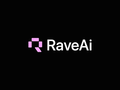 RaveAi Logo Visual Identity abstract logo ai logo app logo automation logo bit logo blockchain logo data logo finance logo fintech logo futuristic logo growth logo letter logo money logo payment logo r logo saas logo startup logo tech logo ui ux web3 logo