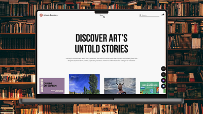 ArtBook — Browse. Hover. Discover. 3d branding e commerce graphic design ui website design