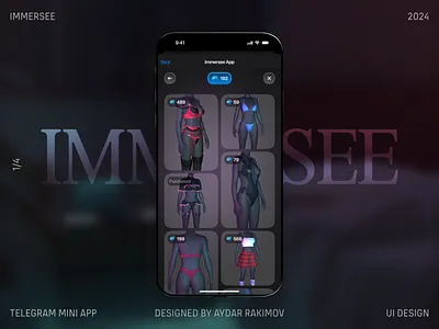 Immersee — 18+ AI assistant adult ai app ui mobile design mobile ui telegram ui ux