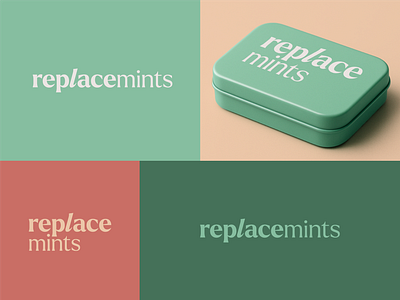 Replacemints alcohol replacement branding concept design double meaning identity logo minimalist mint mints modern package replace replacemints roxana niculescu simple sweet sweets visual wordmark