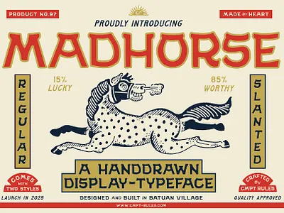 MADHORSE FONT branding fonts handrawn illustration madhorse font vintage western font