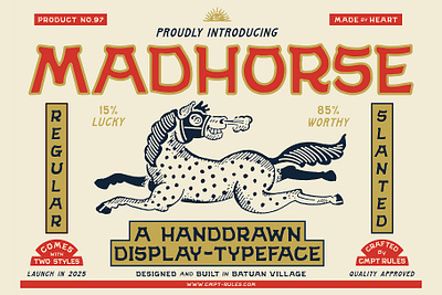 MADHORSE FONT branding fonts handrawn illustration madhorse font vintage western font