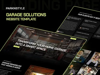 ParkNStyle – Home and Garage Solutions Template automobile automobile website car repair car repair website design designtocodes garage garage service garage solutions landing page one page service website ui uiux design website design