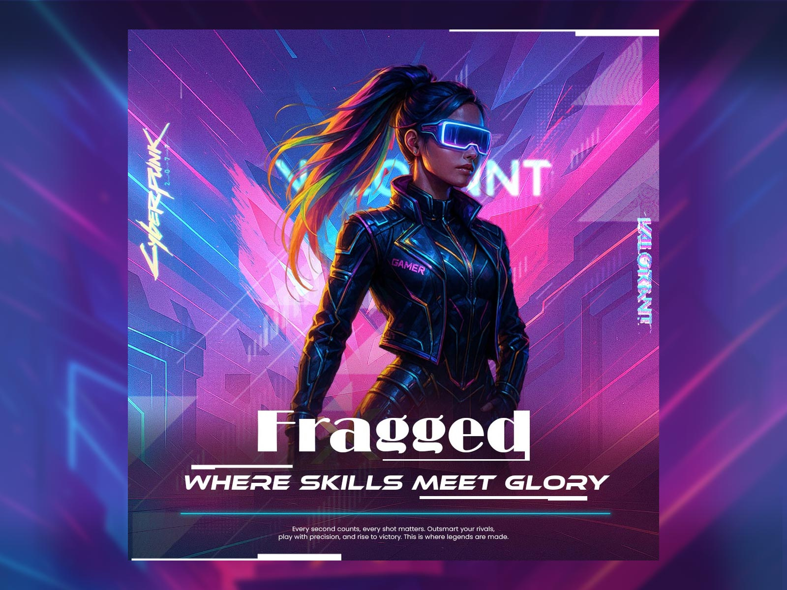 Fragged/Cyberpunk Gaming Poster Concept by Rohit Baniyadi on Dribbble