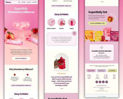 Superbelly Welcome Email | Klaviyo E-commerce Design customer retention e commerce marketing email campaign design email design klaviyo shopify email templates superbelly welcome email wellness branding