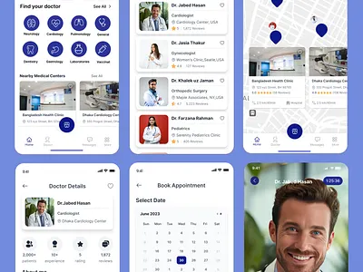 Doctor Appointment App doctor app doctor appointment ui figma ui ui design uiux uiuxdesign user interface ux ux design