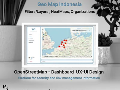 Geo Map Indonesia - OpenStreetMap Risk levels, Heatmaps app dashboard dashboardui openstreetmap riskassessent security ui uidesign ux ux design