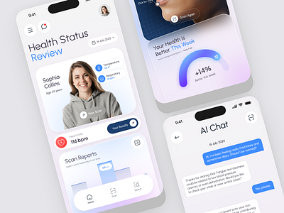 Mobile design for Healthcare app design application design design interface ios app design mobile app product service startup ui ux