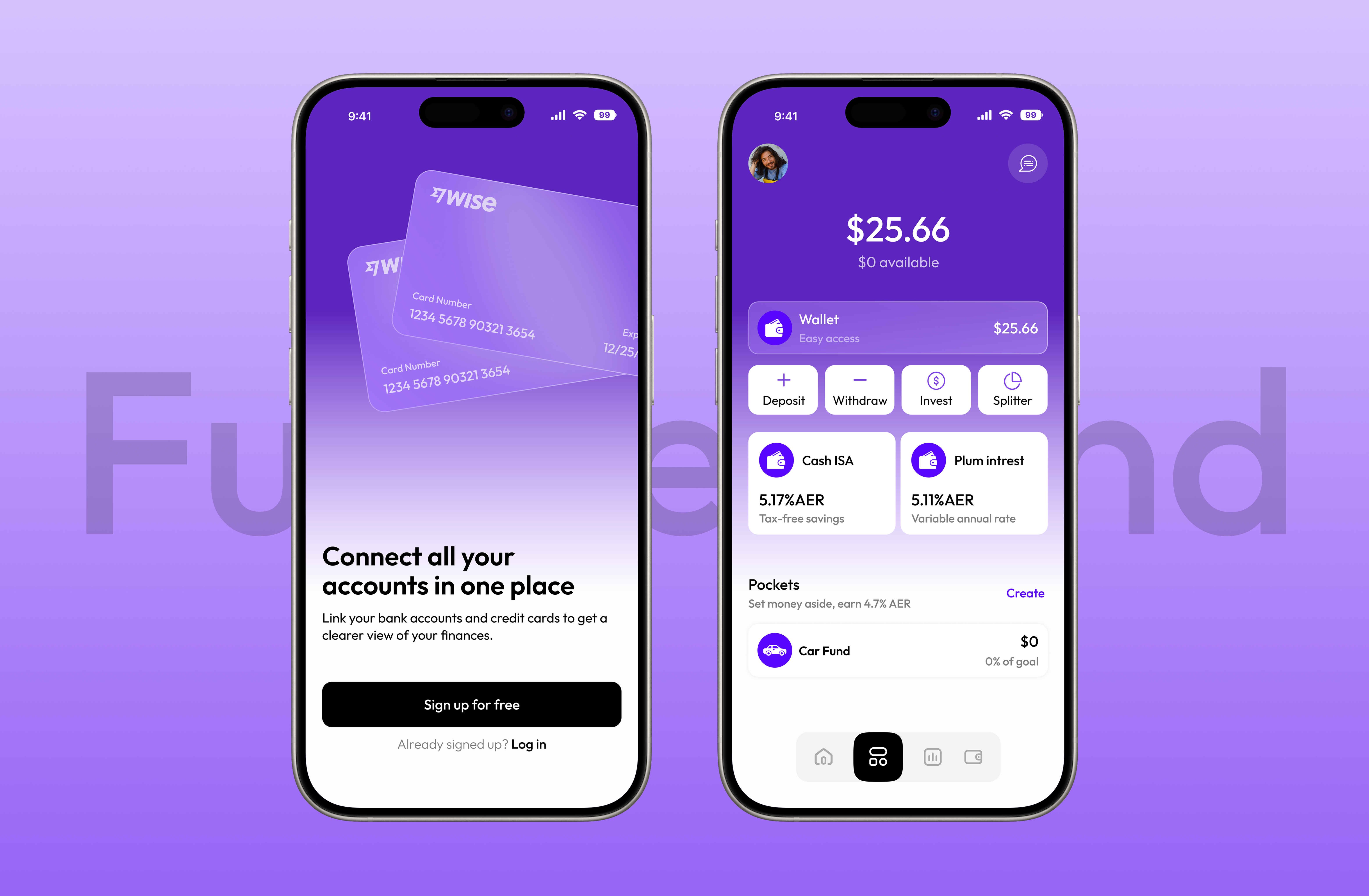 Example of Fintech & Healthcare App UI Design