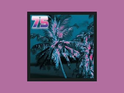 75 album art branding concept cover graphic design retro vaporwave vhs vintage