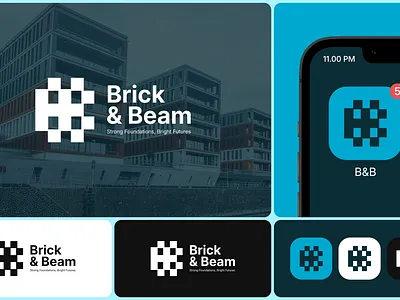 Brick & Beam | Minimalist Real Estate Logo branding clean minimal logo elegant logo design graphic design house logo design logo luxury real estate logo minimal logo modern real estate logo professional logo design property logo design real estate logo realtor logo design vector