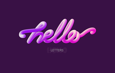 Hello Lettering – Vibrant Gradient Typography creative typography