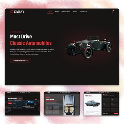 Carsy – Car Dealer, Rental & Listing Template 3d animation automotiveui branding cardealer carmarketplace carmelo carrental design landingpagedesign logo modernui motion graphics reactjs saasdesign tailwindcss typography ux vector vehiclelisting