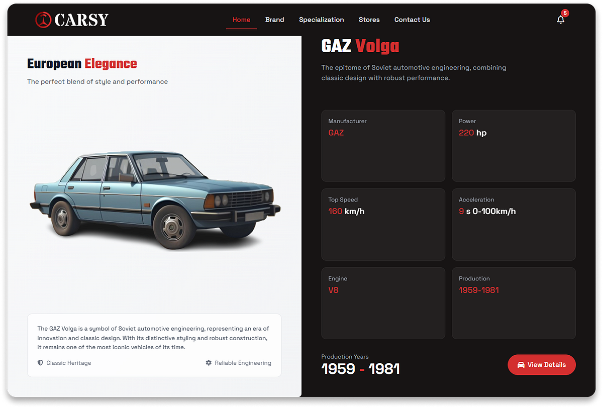 Carsy – Car Dealer, Rental & Listing Template Image 3
