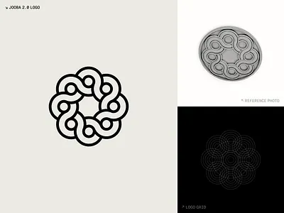 Jooba 2.0 Logo ai artificial branding celtic design esher geometric geometry grid identity intelligence knot logo mark symbol