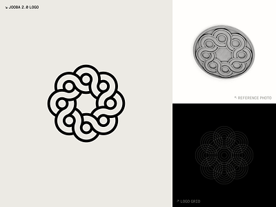 Jooba 2.0 Logo ai artificial branding celtic design esher geometric geometry grid identity intelligence knot logo mark symbol