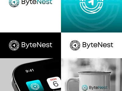 ByteNest branding logo vector
