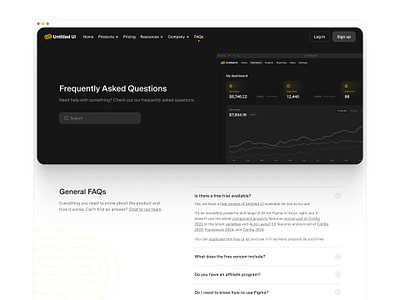 Frequently Asked Questions — Untitled UI faqs frequently asked questions header web design webdesign website