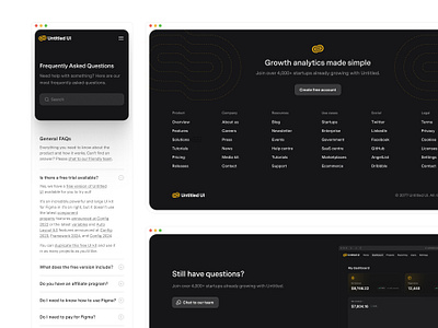 FAQs — Untitled UI faqs frequently asked questions web design website
