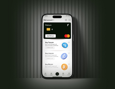 AI-Powered Finance App app design banking card crypto wallet finance fintech app mobile mobile app mobile design payment app wallet