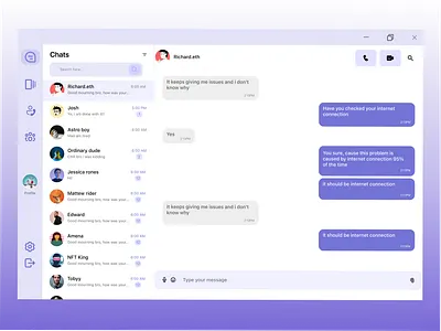 Chat App UI chat app desktop design ui ui design