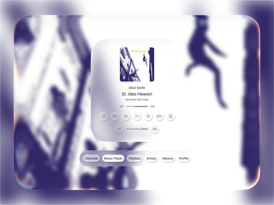 Music Player UI abstract app branding branding and identity design figma glass graphic design identity interface modern music music player ui user experience user interface ux web web design