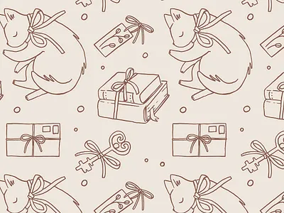 Cozy pattern book club books cat coquette creative market cute design elements illustration pattern reading seamless vector