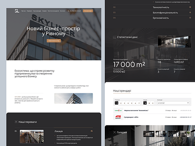 Landing Business Center css interface intersctive landing ui ux web design