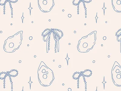 Sea magic pattern coquette creative market design elements illustration mermaid ocean pattern sea seamless summer vector