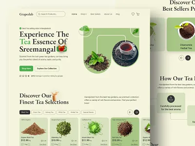 Tea Landing Page 2025trends bestdesigner cleanui ecommercedesign interfacedesign landingpage landingpagedesign minimaldesign productdesign shapedesign tealandingpage teastore topdesigner trendingdesign uidesign uiux uxdesign visualdesign webdesign websitedesign