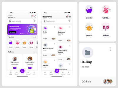 MediqoAI - Doctor Booking App app design book appointment book doctor online booking app clinic design system doctor app doctor appointment healthcare medical app medical booking app medical care online consultation app online doctor online healthcare patient app schedule ui ux wavespace widget