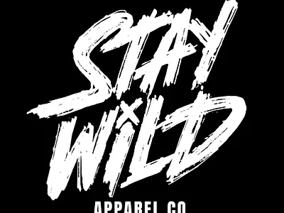 STAY WILD - Apparel Company black and white clothing brand clothing store creative custom type graphic design hand drawn handlettering illustration lettering lettering artist logo logotype paint brush t shirt typography