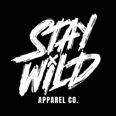 STAY WILD - Apparel Company black and white clothing brand clothing store creative custom type graphic design hand drawn handlettering illustration lettering lettering artist logo logotype paint brush t shirt typography