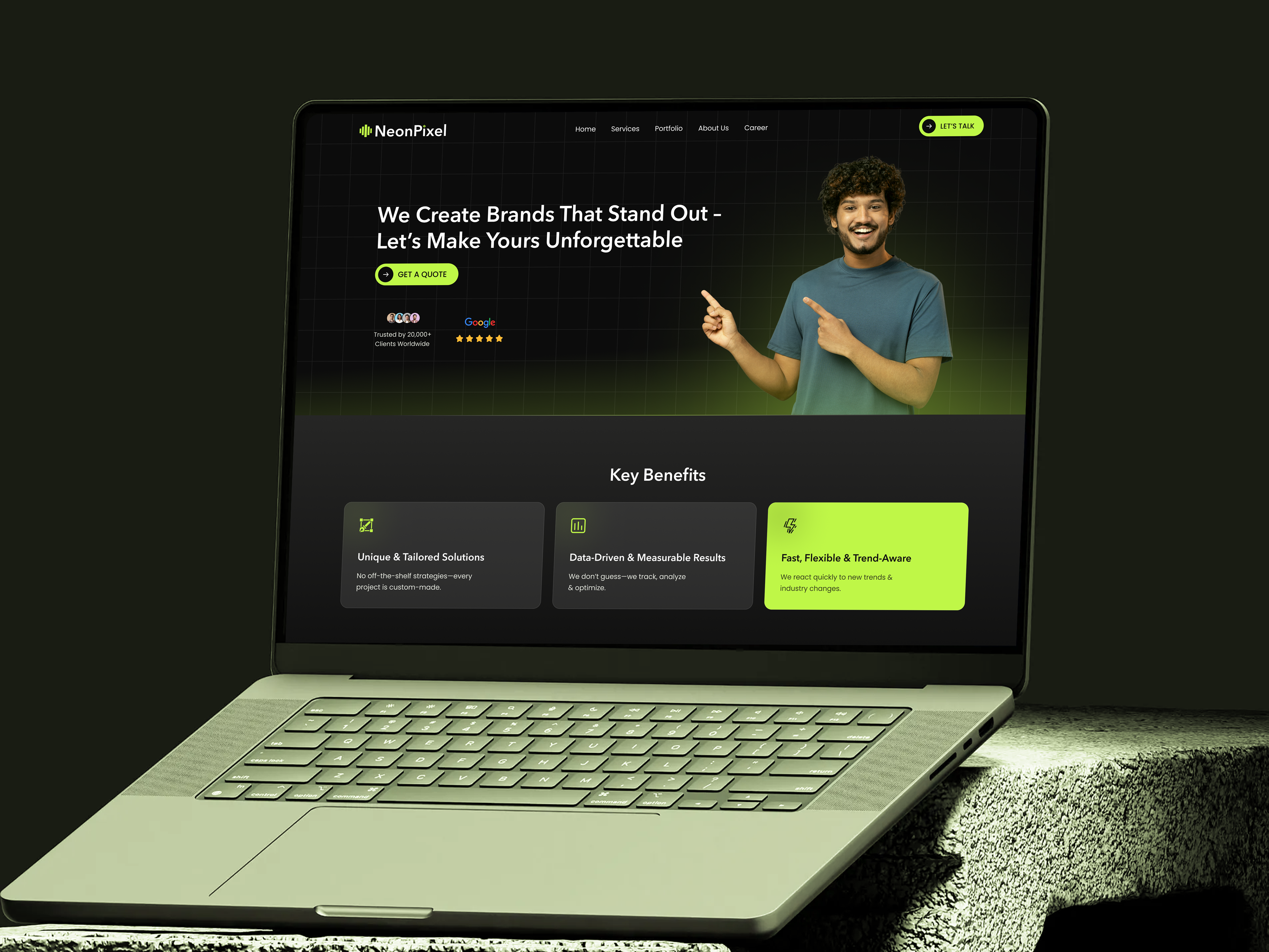 Example of Landing Page Design And Development