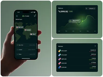 Stock & Crypto Trading App UI app app design bitcoin crypto crypto trading cryptocurrency design ethereum finance fintech forex interface ios mobile app portfolio balance product design stock market ui ux wallet