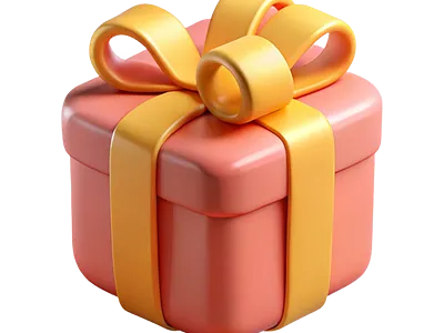 3D Gift Box Icon Design 3d soft shadow