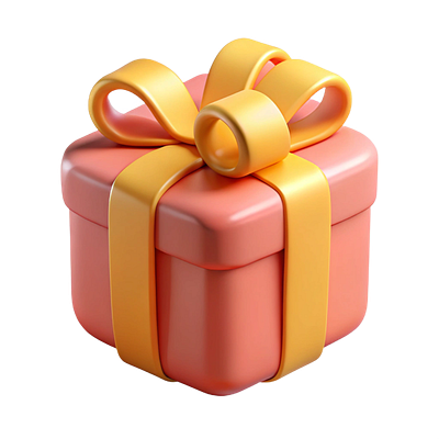 3D Gift Box Icon Design 3d soft shadow